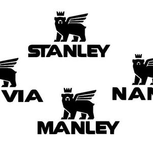 Adesivi in vinile ispirati alla Stanley Cup, adesivi in vinile personalizzati ispirati alla Stanley Cup – adesivi con nome personalizzato