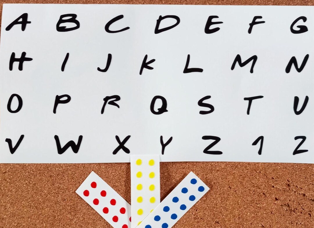 Label Block Letters Block Letter Vinyl Alphabet Decals, Capital Letters , FRIENDS Font ...