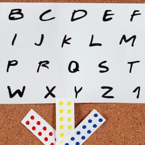 Calcomanías de vinilo con letras mayúsculas, letras mayúsculas, letras de fuente FRIENDS