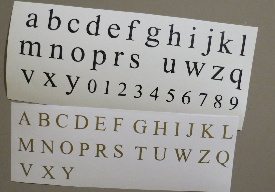 Block Capital Letter Vinyl Alphabet - Etsy