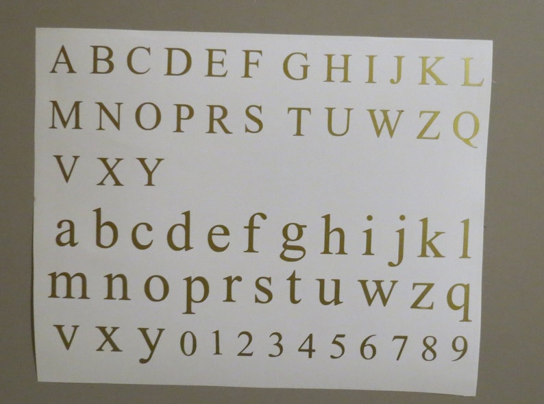 Block Capital Letter Vinyl Alphabet - Etsy