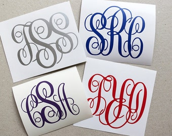 Personalized Vinyl Monogram Decal.