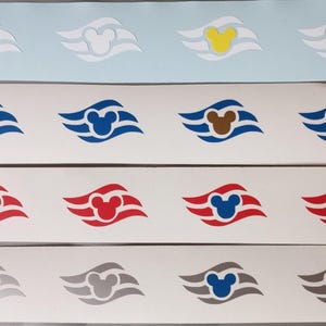 Disney Cruise Line Logo Decals (Set of 6) – Premium Vinyl Stickers for Travel Fans