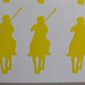 Set di 8 adesivi in vinile con giocatore di polo, adesivi con cavallo da polo, articoli per feste. decorazioni per feste di compleanno. decorazioni per feste con palloncini.