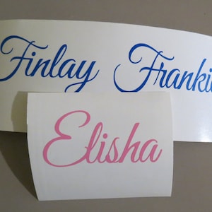 CUSTOM NAME Aufkleber für Champagner Glas, Weinglas, Acryl, Kunststoffgläser.