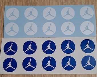 Set of 10 Jordan decals, Jump man vinyl decals, Basketball jump man
