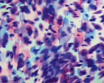 Purple Leopard Jersey Fabric - Scuba 2 way stretch | Tie Dye Blue Theme | 147cm width - 240gsm | Dress, Skirts, Leggings, Dancewear