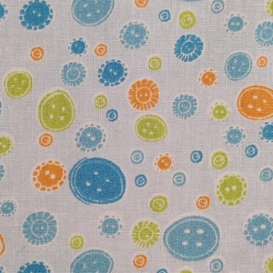 Tissu en coton avec boutons | Tissu de décoration de costume pour robe courtepointe artisanale bleu violet | Au mètre | FS810