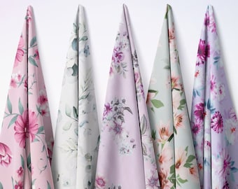 Spring Summer SS23 Floral Fabric Collection Scuba Jersey Stretch Fabric Wedding Season by the metre