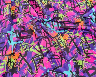 Graffiti Fabric Etsy