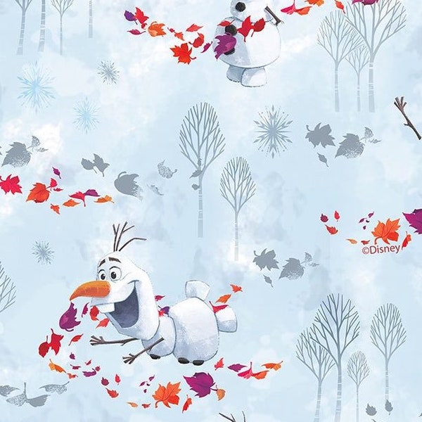 FS763_3 Disney Frozen Olaf Cotton Fabric Design Craft Quilting Upholstery Fabric By The Metre