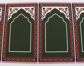Prayer Mats (fabric) in continuous row | Ideal for travel work events taraweeh jumuah parties | salah janamaz musallah musalla