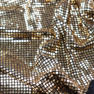 Silver Holographic Square Sequin Stretch Lurex Fabric, Mirror Ball Fabric, Disco Fabric, Dance Costume Fabric, Festival Fabric image 13