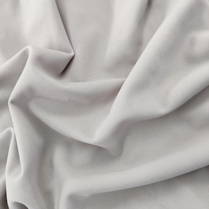 Plain Silver/Grey Green Blue High Quality Jersey Scuba crepe Dress Making Stretchy Knit Fabric - Sold Per Metre FS134_22
