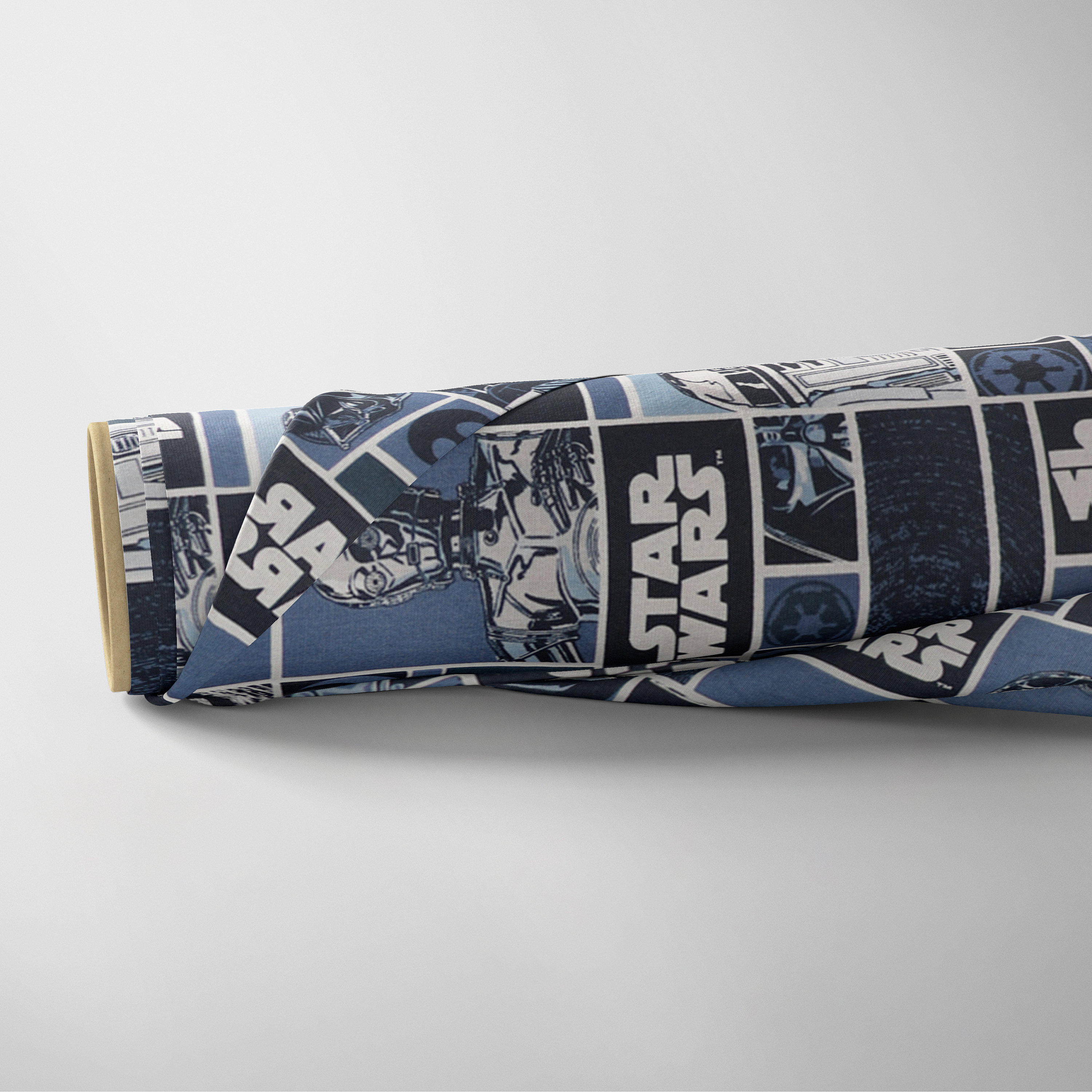 Star Wars Stormtroopers Stoff – Darth Vader Regenbogen Auf Blaugrün, 100% Baumwolle, Ab 0,5 Meter