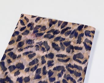 Leopard Print Power Mesh Fabric | Lightweight 90gsm 4-Way Stretch Net 160cm Wide
