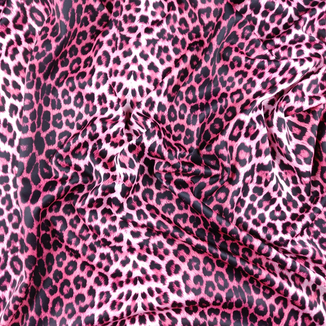 Soimoi Orange Silk Fabric Paisley & Leopard Animal Skin Print Fabric By The Yard 42 Inch Wide