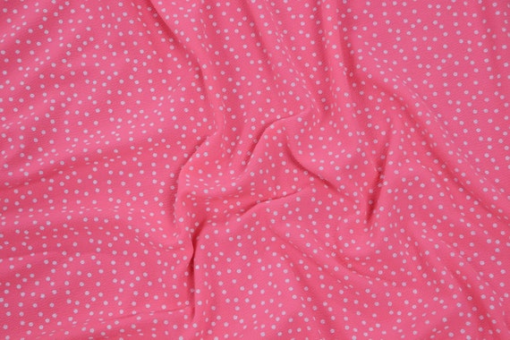 Polka Dot Stretchy Liverpool Fabric | Waffle Texture Dress Polka Dot Stretchy Liverpool Fabric | Waffle Texture Dress