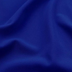 Plain Royal Blue High Quality Jersey Scuba crepe Dress Making Stretchy Knit Fabric - Sold Per Metre FS134_16