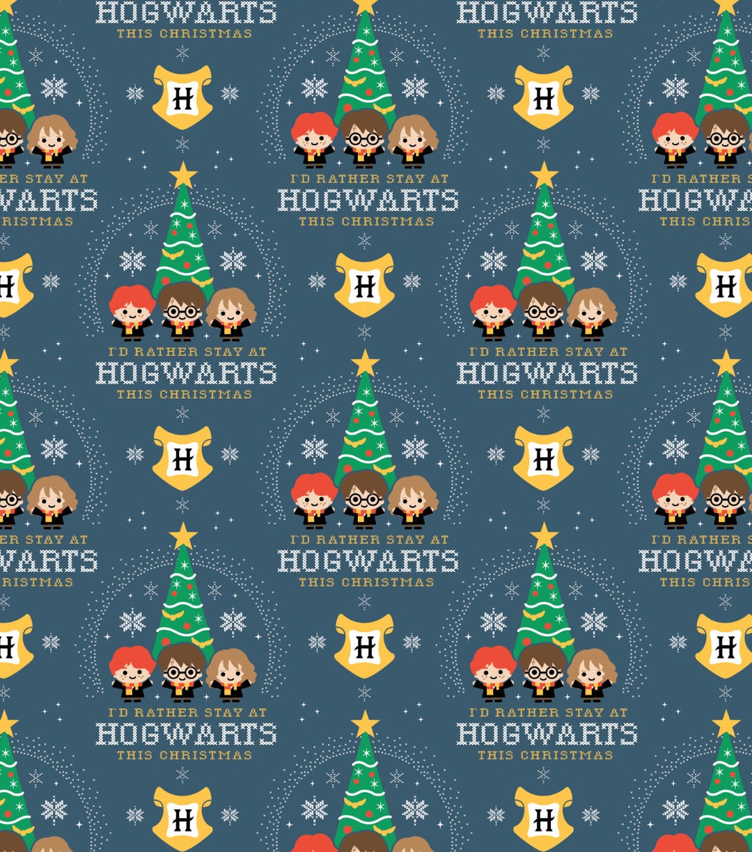 Hp Christmas in Ravenclaw Stripe – VioletSnow Custom Fabric