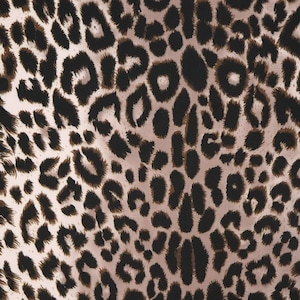 Leopard Jersey Fabric - Scuba 2 way stretch | Animal Print | 147cm width - 240gsm | Dress, Skirts, Leggings, Dancewear