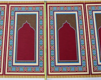Prayer Mat Printed Fabric | Continuous row | Ideal for travel work charity events taraweeh jumuah parties | salah janamaz musallah musalla