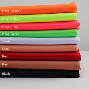 Plain Spandex Fabric | All way stretch Spandex Swimwear Sportswear Fabric | Black White, Red, Neon Green, Neon Yellow - Sold Per Metre
