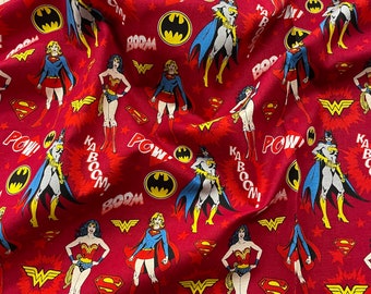 Edredón con estampado original de heroínas apiladas, diseño de tela de algodón, acolchado artesanal, tapicería por metro
