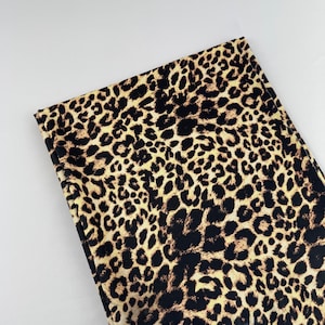 FS1236 Leopard Skin Animal Wildlife Print On High Quality Jersey Stretchy Spandex Swimwear Sportswear Fabric -  (Per Metre)