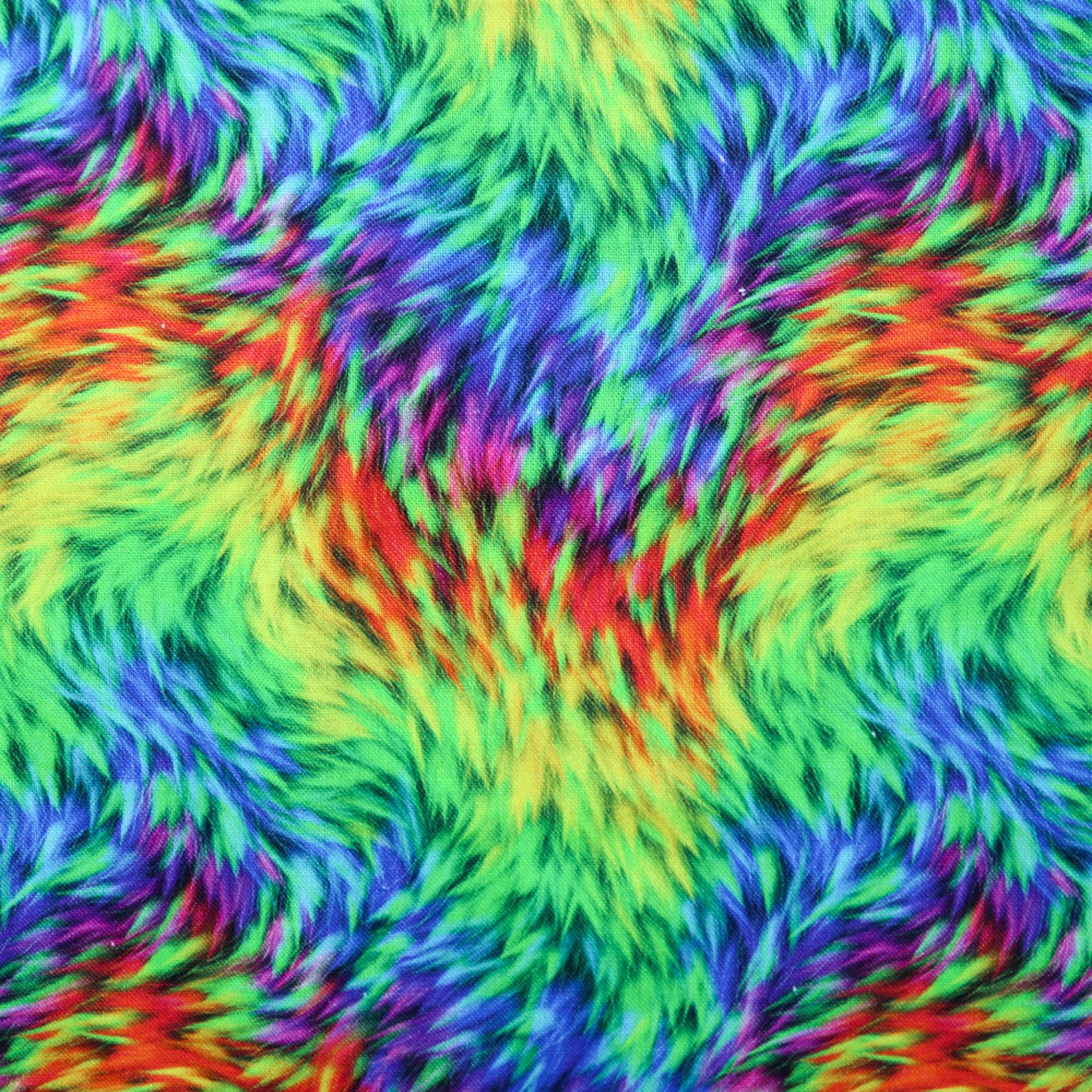Ribbon Tie-dye Stitching Fur Jacket main image 1