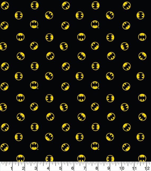 Buy FS636_8 Small Batman Logo Black Cotton Fabric Design Craft Online in  India - Etsy