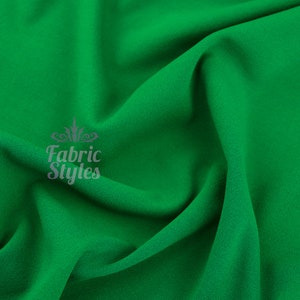 Plain Jade Green High Quality Jersey Scuba crepe Dress Making Stretchy Knit Fabric - Sold Per Metre FS134_28