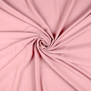 Plain Dusty Pink High Quality Jersey Scuba crepe Stretchy Fabric - Sold Per Metre