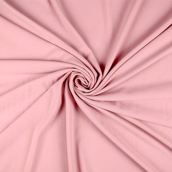 FS134_7 Plain Dusty Pink High Quality Jersey Scuba Crepe Stretchy Fabric  Sold per Metre 