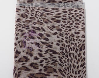 Leopard Power Mesh Fabric | Lightweight 90gsm 4-Way Stretch Net 160cm Wide