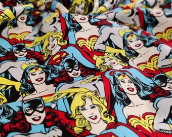 Tissu Coton Wonder Woman 1 Yard (36"x44") - Rose, Super-héros, Pour Couture Ou Projet DIY, Neuf