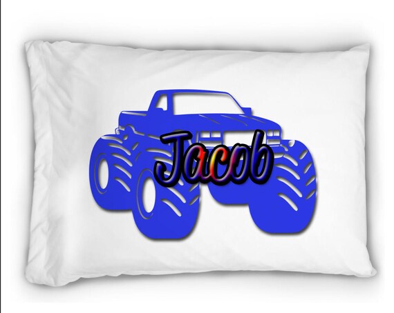 Monster Truck Pillow Case Superhero Case Kids Truck Decor Etsy