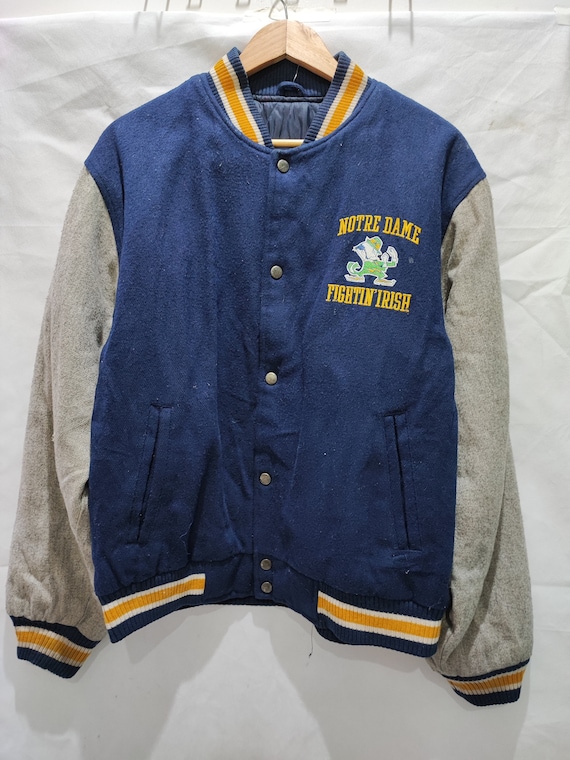 RARE Vintage 90s Logo Athletic Notre Dame Varsity Jacket - Etsy