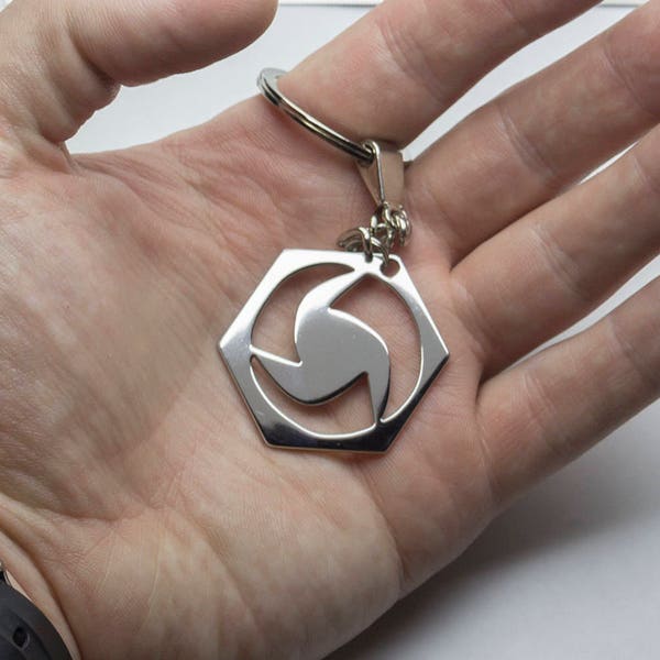 Steel Keychain or pendant Heroes of the Storm game logo, HOS - FREE SHIPPING