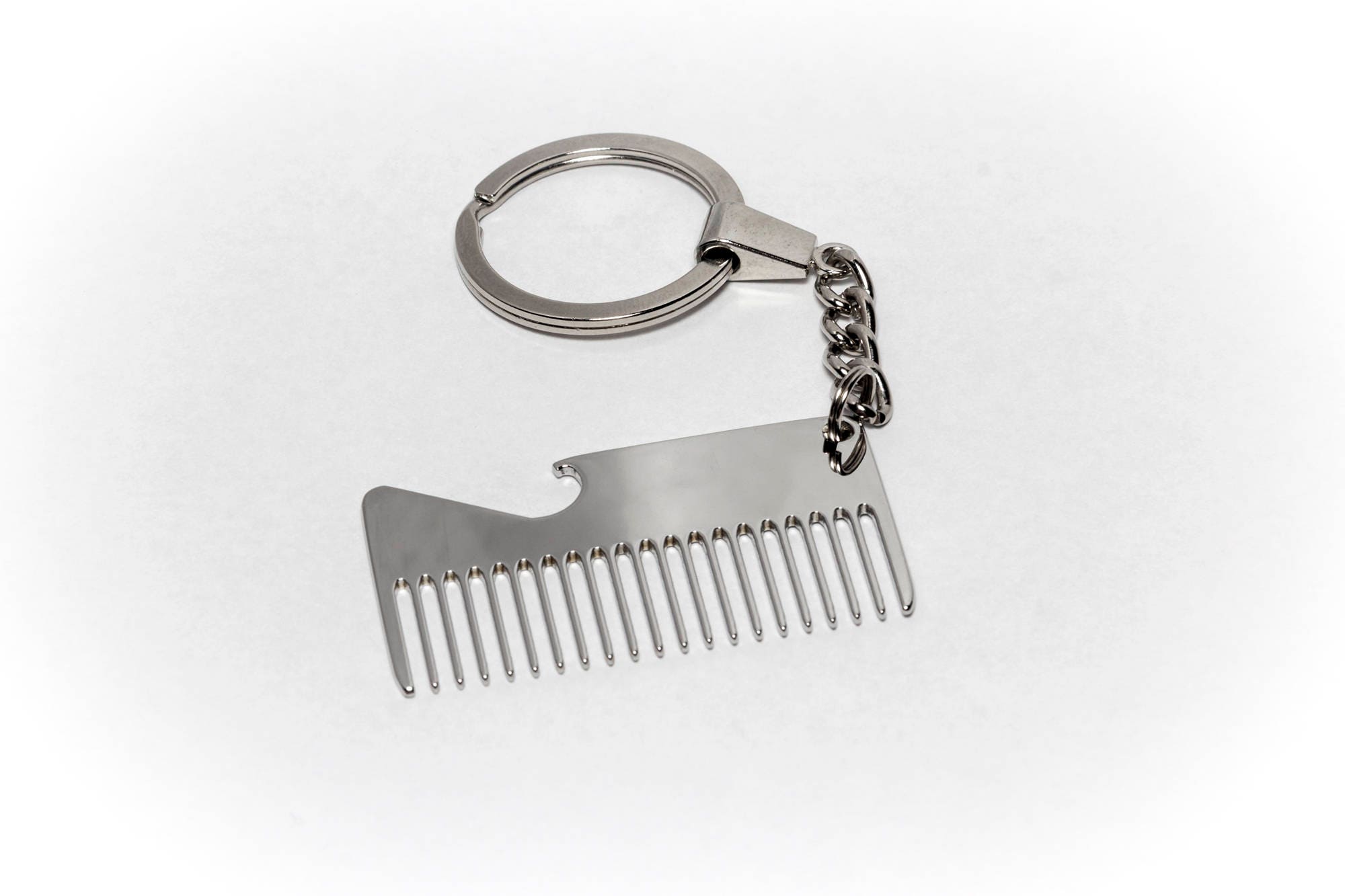 Steel Keychain Comb / Metal Beard Hair Mustache comb / Pendant Etsy