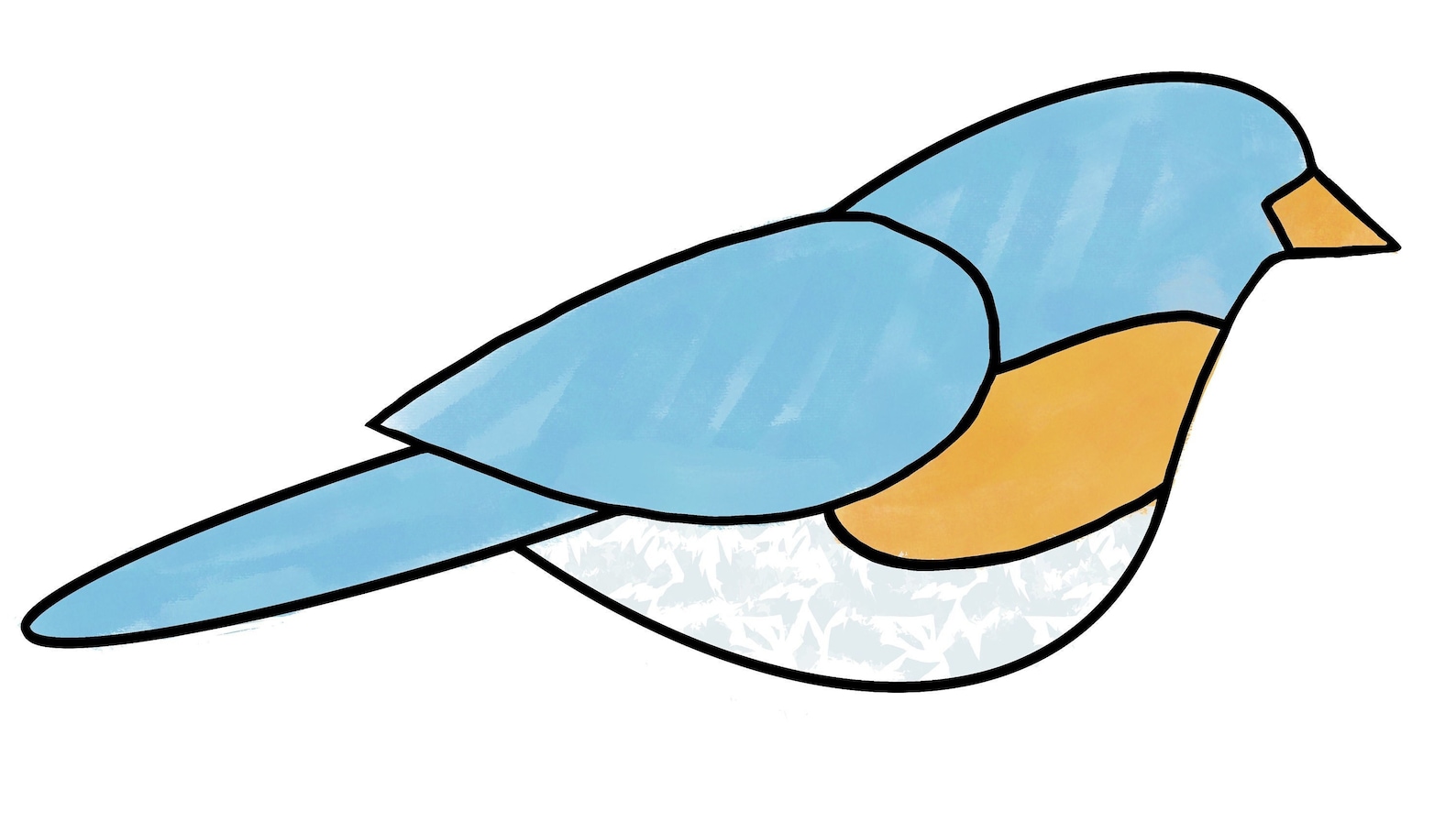 Blue Bird Stained Glass Pattern - Etsy