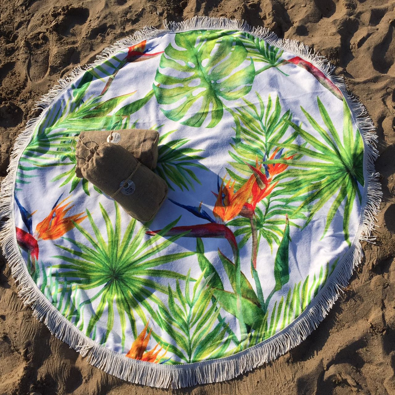 Round Beach Towel TROPICAL FOREST by Soulmatestowel Etsy