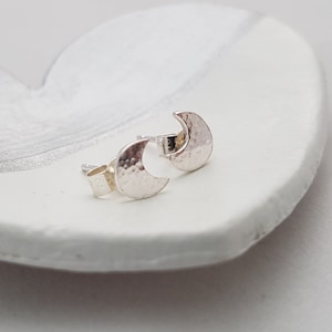 Crescent Moon Earrings, Half Moon Earrings, Silver Moon Studs, Moon Earrings Silver, Earring Studs, Half Moon Studs, Moon Stud Earrings