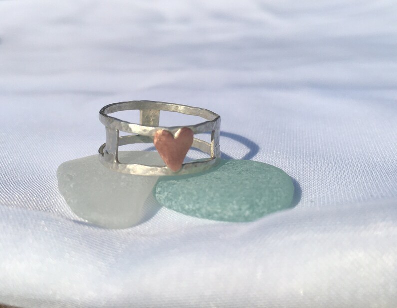 Double Band Sterling Silver Ring Unique Ring Double Band Etsy