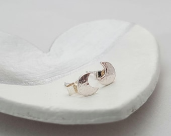 Crescent Moon Earrings, Half Moon Earrings, Silver Moon Studs, Moon Earrings Silver, Earring Studs, Half Moon Studs, Moon Stud Earrings