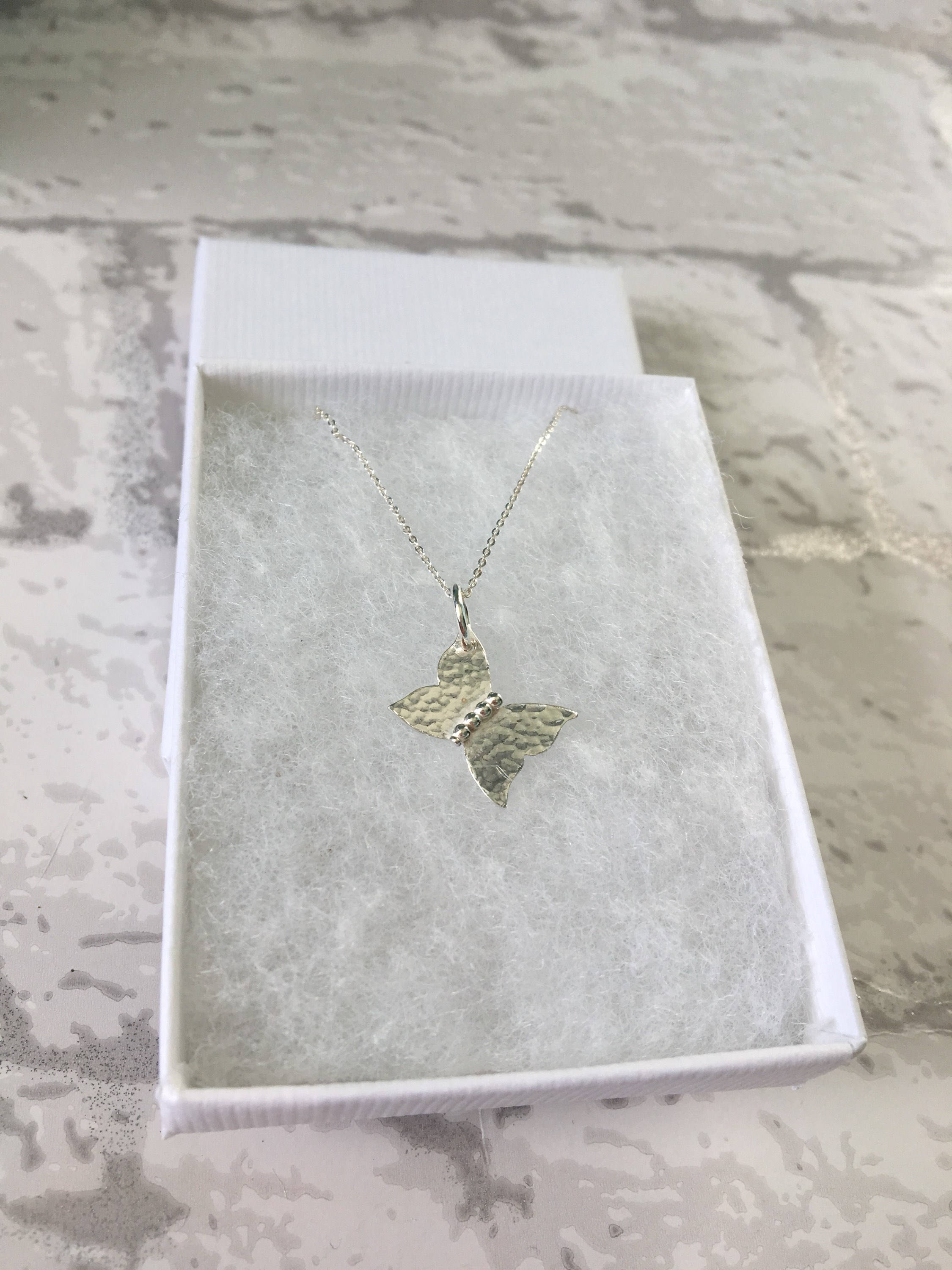 Butterfly Necklace Sterling Silver Butterfly Charm Pendant | Etsy