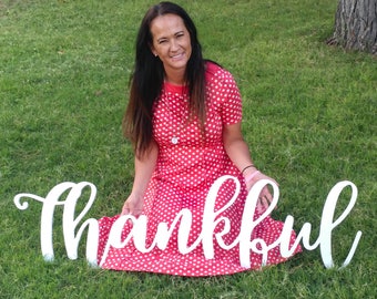 Thankful Wood Cutout, Wooden Thankful Sign, Thankful sign, Large Thankful Cutout, Thankful Wood Sign, Wood Cutout, Name Cutout