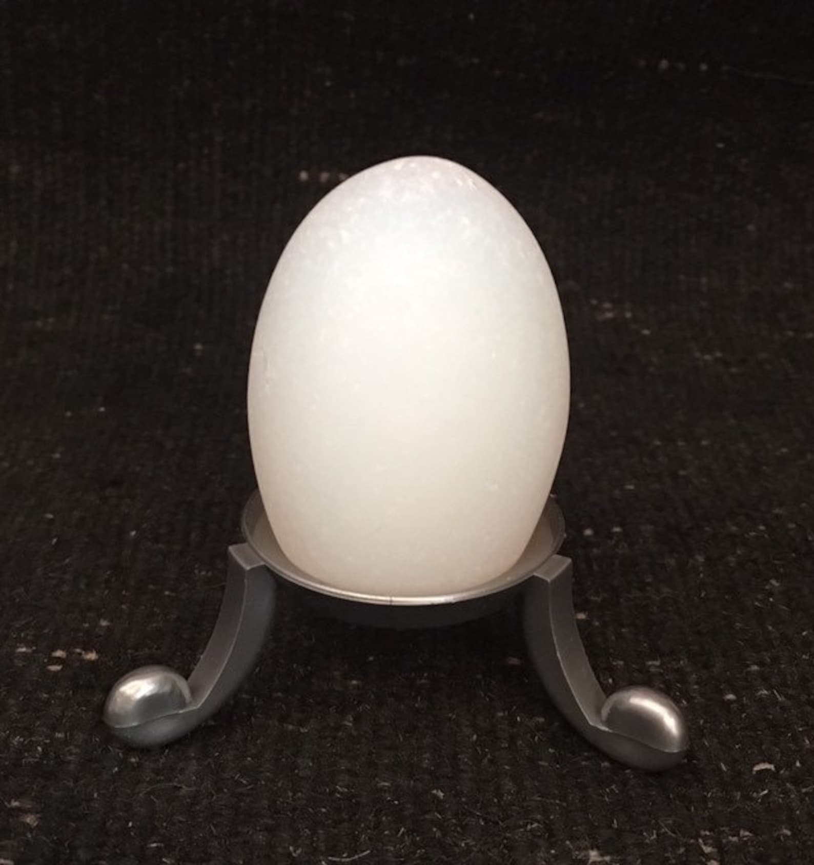 Opaque White Crystal Stone Magical Moon Egg and Stand Etsy