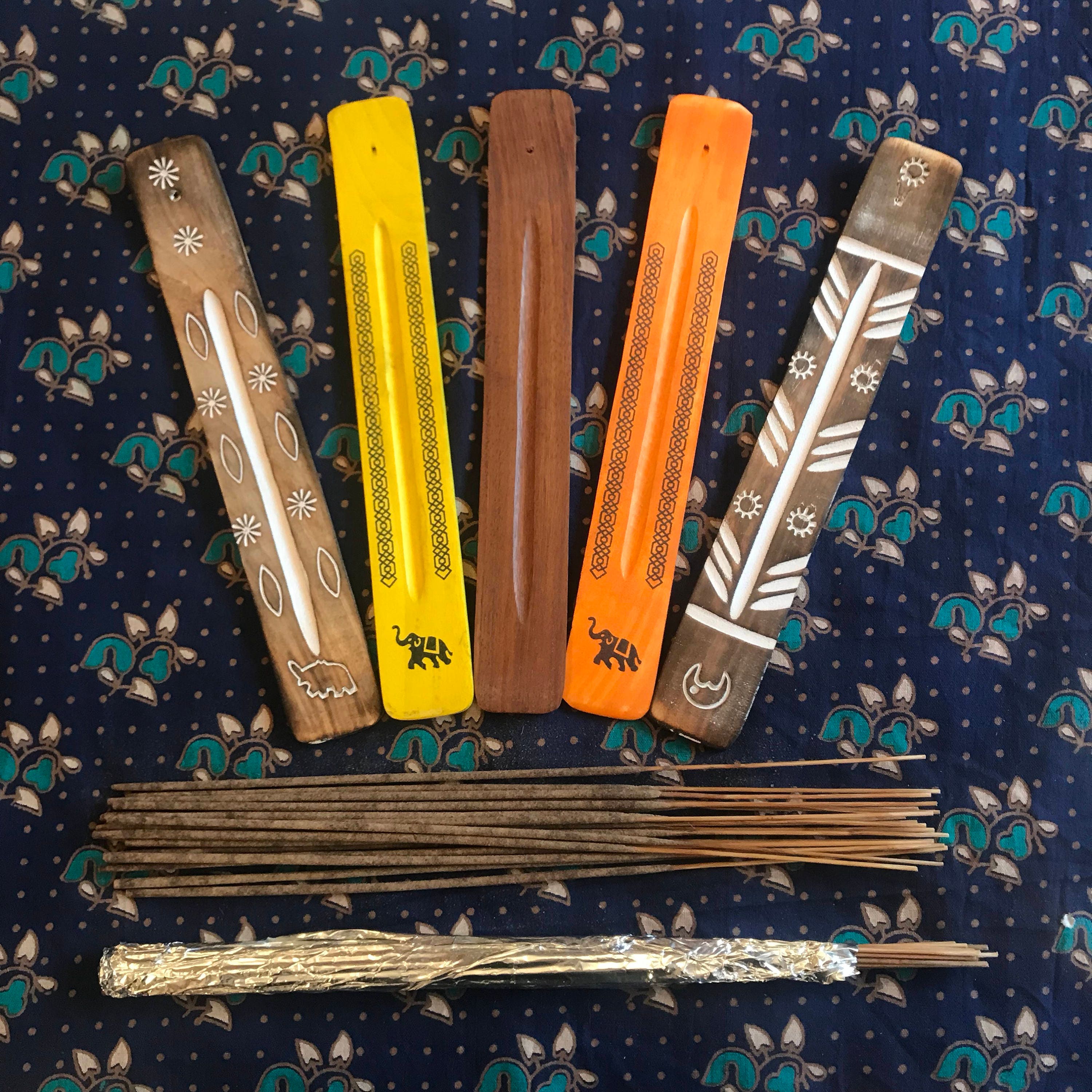 Painted and Wooden Joss Stick Holder and Joss Sticks Elephant Etsy