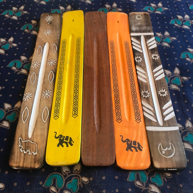 Painted and Wooden Joss Stick Holder and Joss Sticks Elephant Etsy